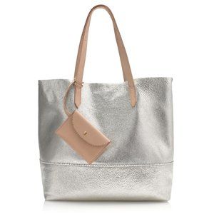 J Crew - Downing Tote in Metallic Leather